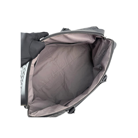 Bottega Veneta Black Intrecciato VN Leather Duffel Bag