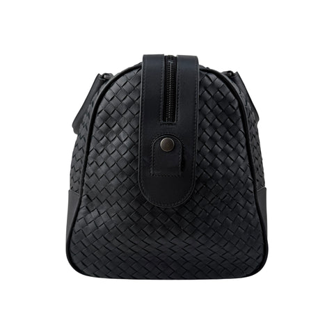 Bottega Veneta Black Intrecciato VN Leather Duffel Bag