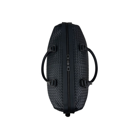 Bottega Veneta Black Intrecciato VN Leather Duffel Bag