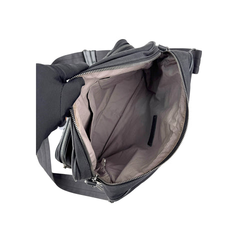 Bottega Veneta Black Intrecciato Woven Nappa Leather/Canvas Crossbody Camera Bag