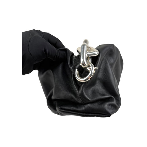 Bottega Veneta Black Leather Chain Pouch Bag