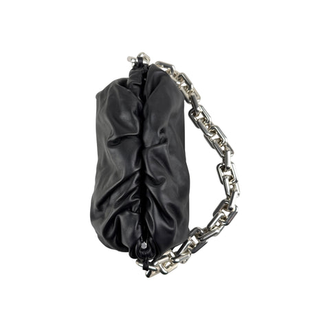 Bottega Veneta Black Leather Chain Pouch Bag