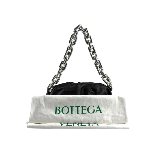 Bottega Veneta Black Leather Chain Pouch Bag