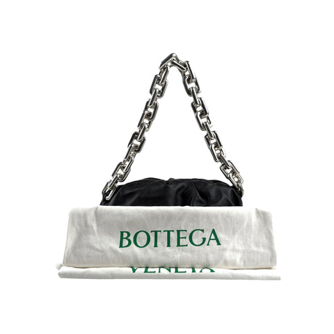 Bottega Veneta Black Leather Chain Pouch Bag