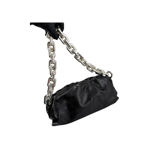 Bottega Veneta Black Leather Chain Pouch Bag