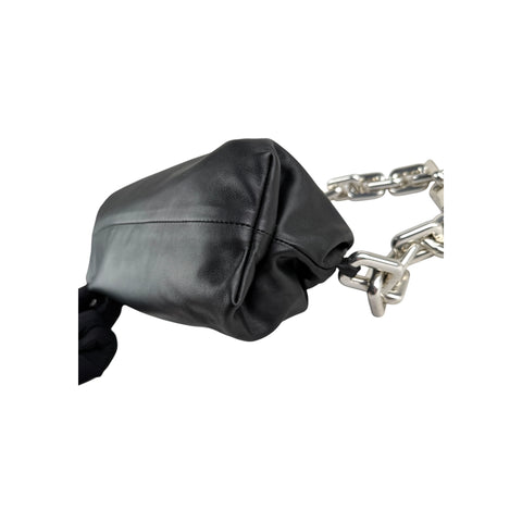 Bottega Veneta Black Leather Chain Pouch Bag
