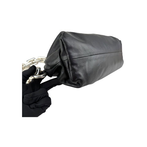 Bottega Veneta Black Leather Chain Pouch Bag