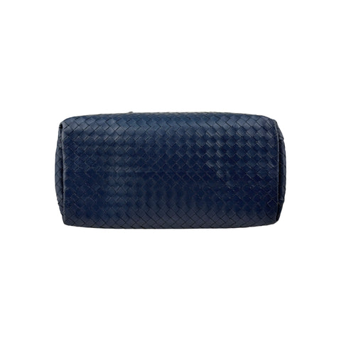 Bottega Veneta Blue Intrecciato Woven Nappa Leather Roma Tote Bag