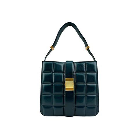 Bottega Veneta Marie Padded shoulder bag in green leather