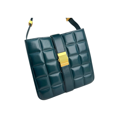 Bottega Veneta Marie Padded shoulder bag in green leather