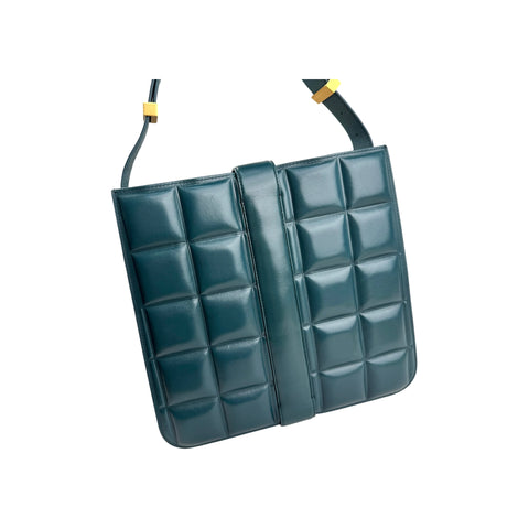 Bottega Veneta Marie Padded shoulder bag in green leather