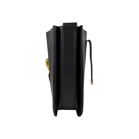 Bottega Veneta Marie Shoulder Bag Black Suede Leather Gold Hardware