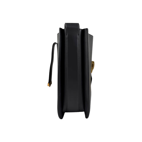 Bottega Veneta Marie Shoulder Bag Black Suede Leather Gold Hardware