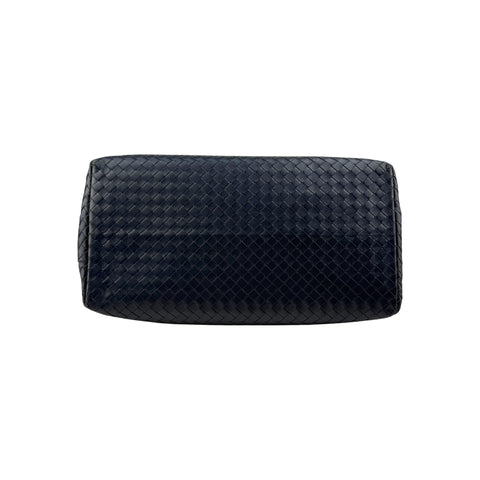 Bottega Veneta Navy Intrecciato Woven Nappa Leather Roma Tote Bag