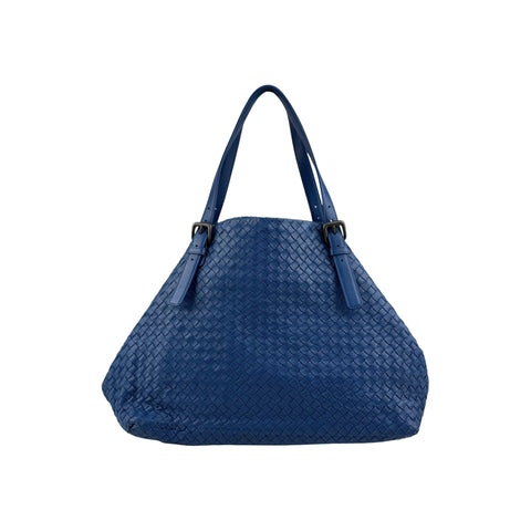 Bottega Veneta Peacock Intrecciato Woven Nappa Leather Large Tote Bag