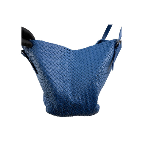 Bottega Veneta Peacock Intrecciato Woven Nappa Leather Large Tote Bag