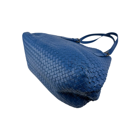 Bottega Veneta Peacock Intrecciato Woven Nappa Leather Large Tote Bag