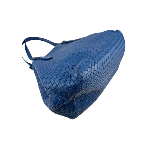 Bottega Veneta Peacock Intrecciato Woven Nappa Leather Large Tote Bag