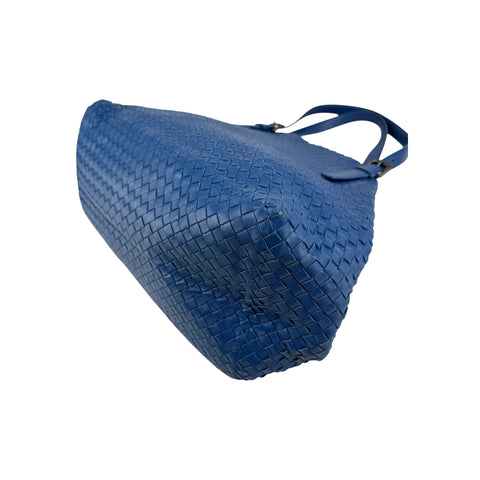 Bottega Veneta Peacock Intrecciato Woven Nappa Leather Large Tote Bag