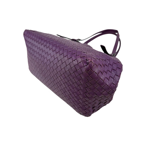 Bottega Veneta Purple Intrecciato Woven Nappa Leather Large Cesta Tote Bag