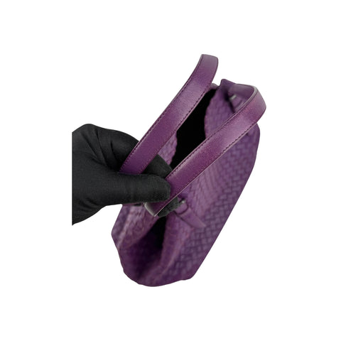 Bottega Veneta Purple Intrecciato Woven Nappa Leather Large Cesta Tote Bag