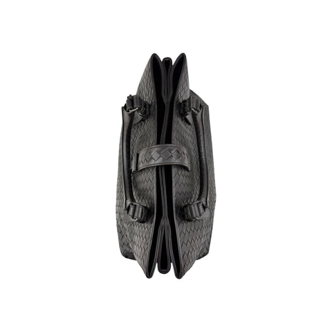 Bottega Veneta Roma Handbag in Brown Intrecciato Leather