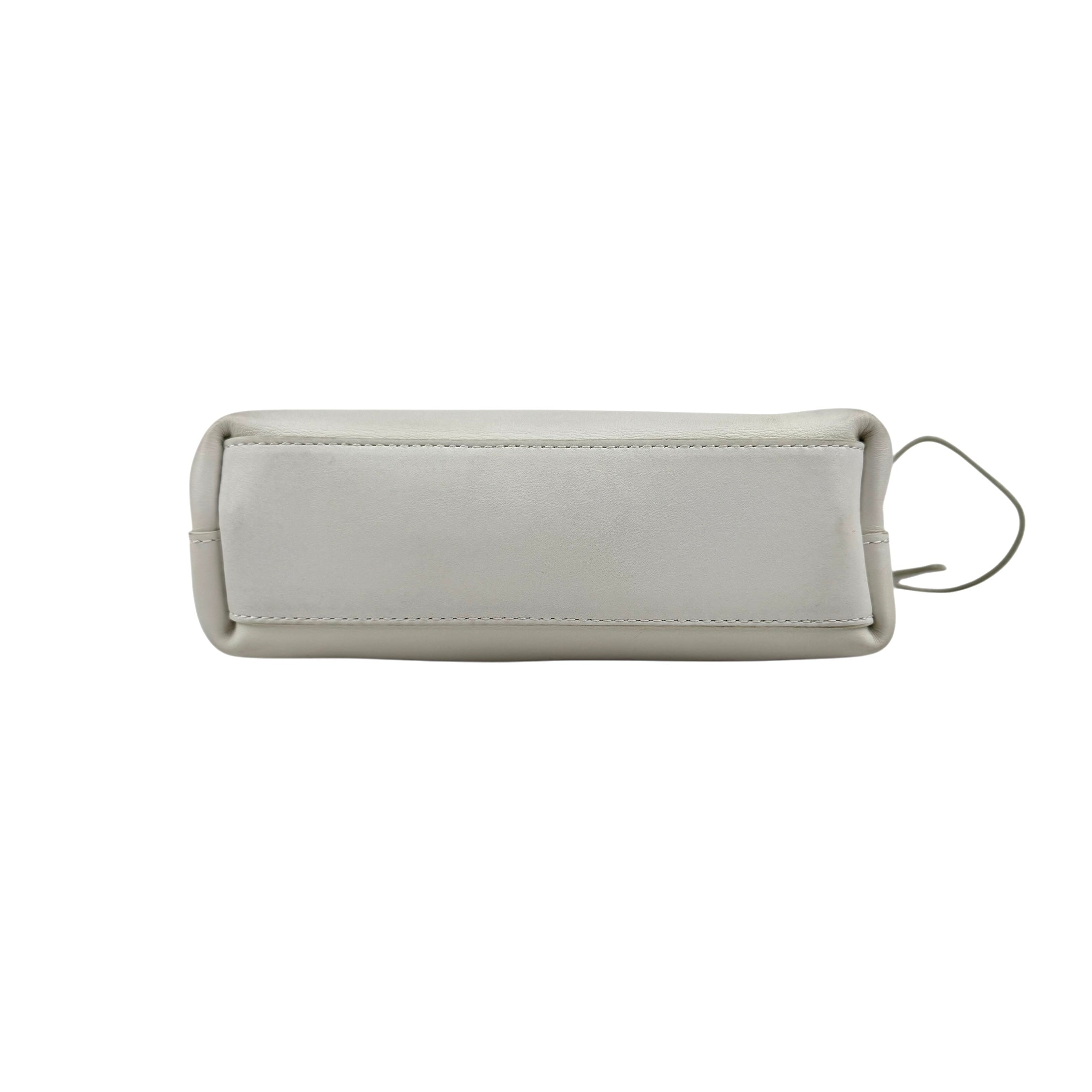 bottega veneta calfskin the point triangle bag chalk bottom