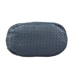 bottega veneta intrecciato blue leather shoulder bag bottom