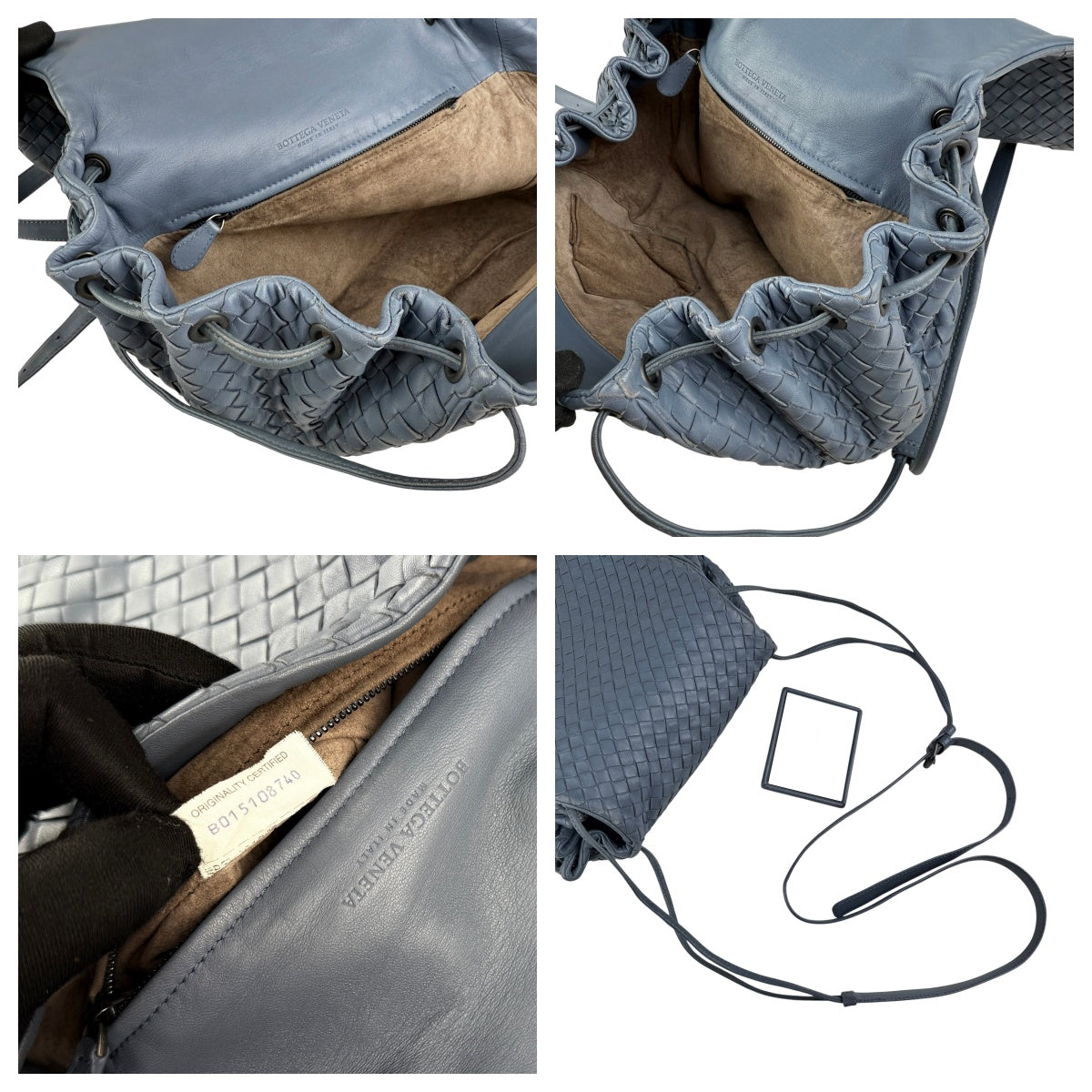 bottega veneta intrecciato flap crossbody inside pocket detail