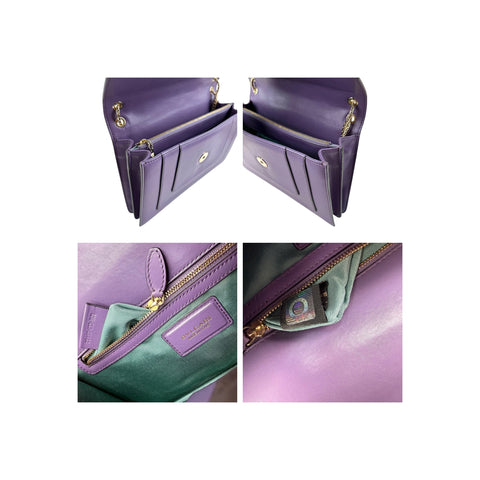 Bulgari Calfskin Serpenti Forever Shoulder Bag Purple