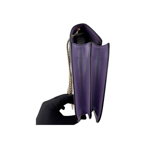 Bulgari Calfskin Serpenti Forever Shoulder Bag Purple
