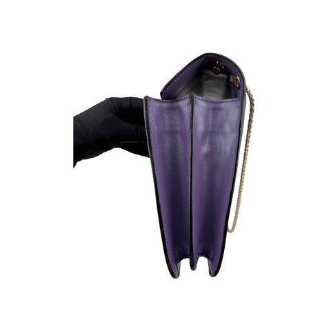 Bulgari Calfskin Serpenti Forever Shoulder Bag Purple