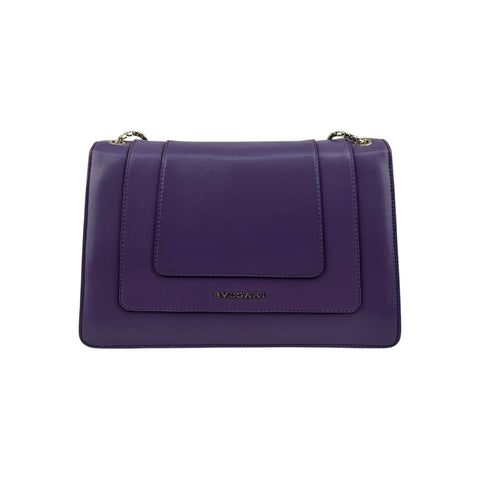 Bulgari Calfskin Serpenti Forever Shoulder Bag Purple