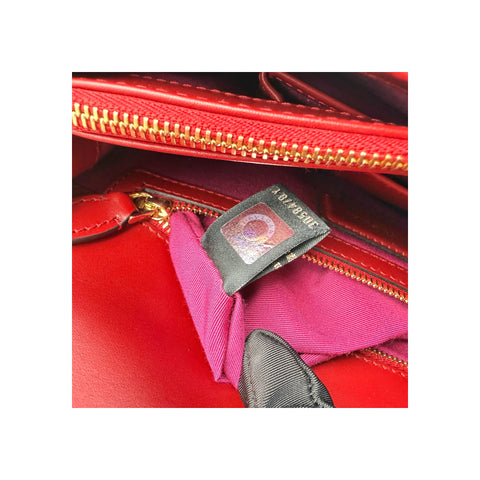 Bvlgari Leather Serpenti Forever Flap Bag Burgundy