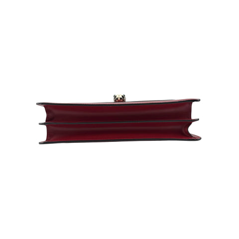 Bvlgari Leather Serpenti Forever Flap Bag Burgundy
