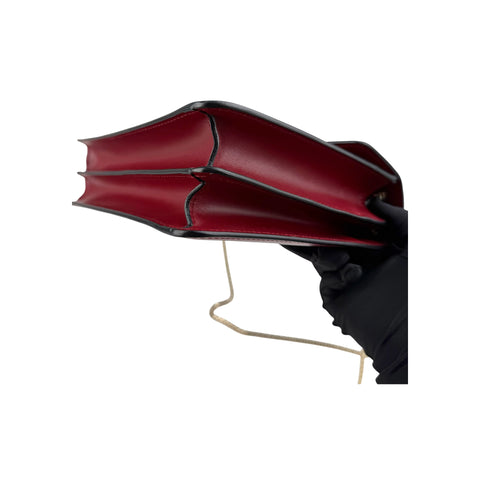 Bvlgari Leather Serpenti Forever Flap Bag Burgundy
