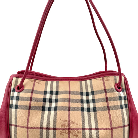 burberry-haymarket-check-coated-canvas-leather-tote-left