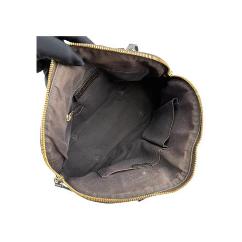 Burberry Haymarket Check Small Orchard Bowling Bag Chocolate