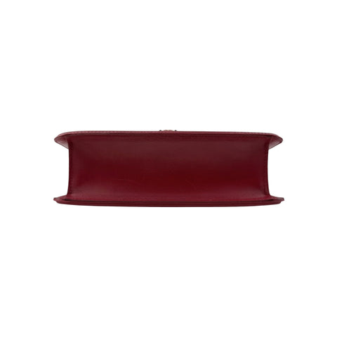Bvlgari Leather Serpenti Diamond Red Shoulder Bag