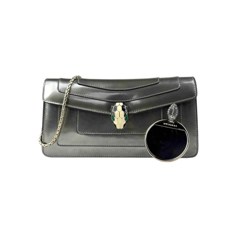 Bvlgari Serpenti Forever Metallic Chain Clutch