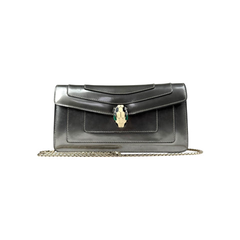 Bvlgari Serpenti Forever Metallic Chain Clutch