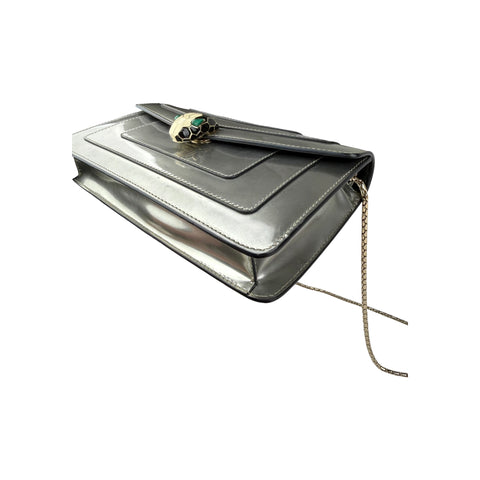 Bvlgari Serpenti Forever Metallic Chain Clutch