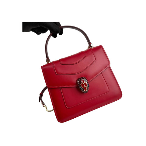 Bvlgari Serpenti Forever Top Handle Bag Leather crossbody bag