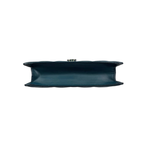 Bvlgari Teal Quilted Scaglie Leather Small Serpenti Forever Shoulder Bag