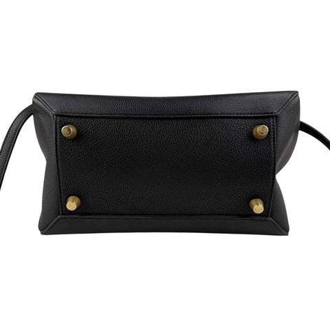 Celine Black Grained Calfskin Leather Micro Belt Bag