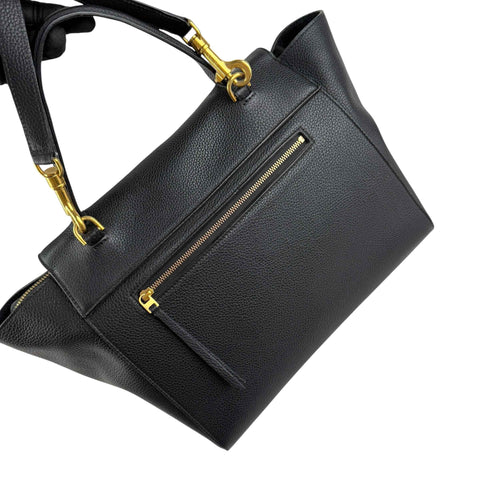 Celine Black Grained Calfskin Leather Micro Belt Bag