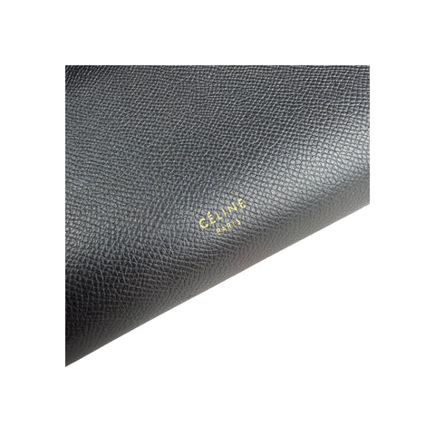 Celine Black Grained Leather Mini Belt Bag