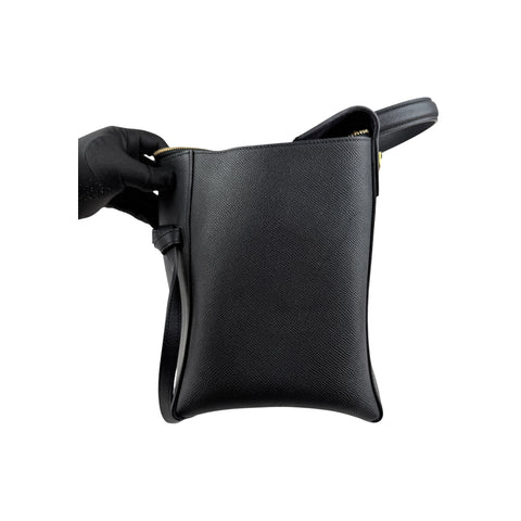 Celine Black Grained Leather Mini Belt Bag
