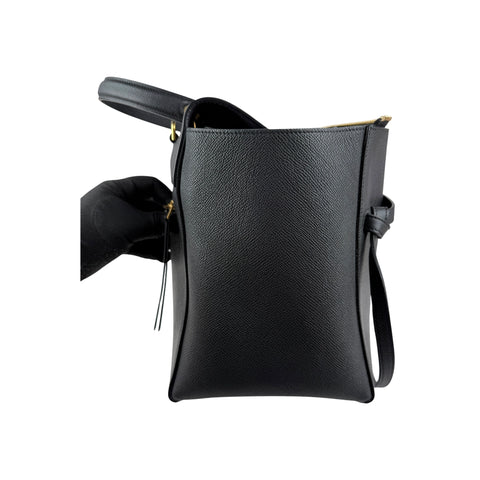 Celine Black Grained Leather Mini Belt Bag