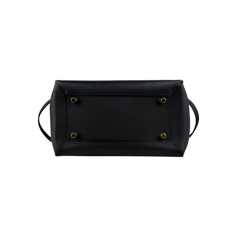 Celine Black Grained Leather Mini Belt Bag
